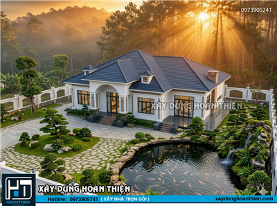 Biệt thự vườn mái Nhật 1 tầng sang trọng đẳng cấp